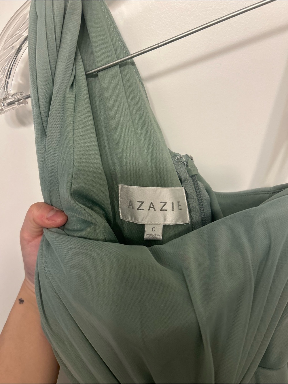 Azazie Brooke Floor Length One-Shoulder Maxi Dress - Picture 10 of 14